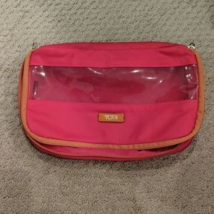 Red/Orange Tumi Travel Pouch